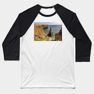 Cliffs between Barafundle Bay and Box Bay, Pembrokeshire Baseball T-Shirt